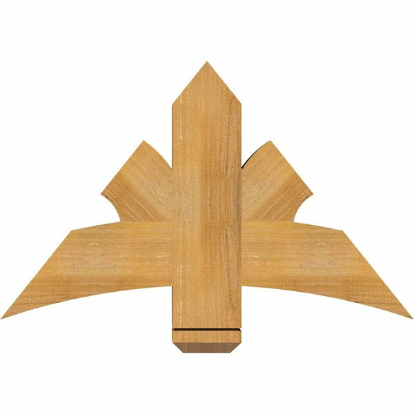 Ekena Millwork Davenport Rough Sawn Timber Gable Bracket, Western Red Cedar, 36"W x 23"H x 4"D x 6"F, 15/12 Pitch GBW036X23X0406DAV00RWR - main